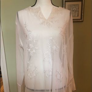 White swimsuit coverup